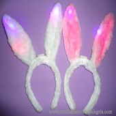 Vincha Conejo Con Luz Peluche colores varios x1