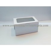 Caja Rectangular CHICA con visor (17x11x 9alto) x10