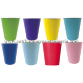 Vasos polipapel colores lisos x6 *