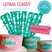 Rep. Cortante letras Classy la botica (Mayus y Minus)