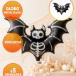 hallo. Globo murcielago esqueleto 80x148cm paq x5