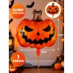 Hallo. Globo metalizado gigante calabaza sonriente 62x62 x unidad