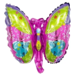 Globo metalizado mariposa multicolor chico 15"