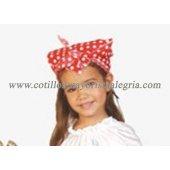 Patrio Pañuelo Negrita Rojo con lunares /paisana florcita