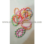 Pulseras de perlas bicolor x12