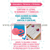 Rep. Sello Marcador letras para galletitas La botica