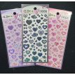 Stickers corazones holograficos cbx plancha 