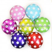 Globo metalizado redondo con lunares 18" x1