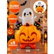 Hallo. Globo metalizado calabza con fantasmas y gatitos   PAQ x5