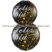 Globo Metalizado Feliz dia GRANDE 18"