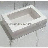 Caja RECT. GRANDE con visor desayuno (30x24x9) x5