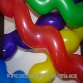 Globo Tirabuzon multicolor x12