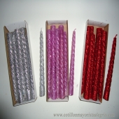 Vela candelabro con Brillo x10*