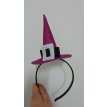 Hallo. Vincha con gorrito de bruja corporeo 