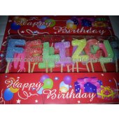 Vela letra x letra feliz cumpleaños multicolor*