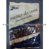 Rep. Pasas de uva con CHOCOLATE leche x1kg**