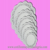 Blonda calada redonda 32cm x100u**