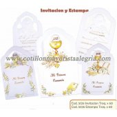Invitacion Comunion Simple con troquelado (cod5126) GM x60