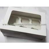 Caja Para 6 Cupcakes con VENTANA x10