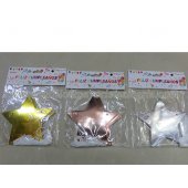 Guirnalda estrellas lisa metalizada dorado plata