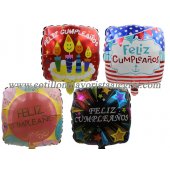 Globo metalizado feliz cumple CHIQUITO! 10pulg
