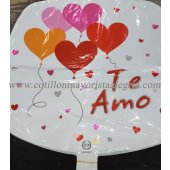 Globo Metalizado Corazon TE AMO GRANDE 18"