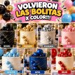 Cake topper Adorno esferas lisas por color pinche x12 piezas