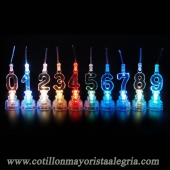 Vela Numero Con luz x10*