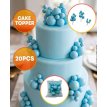 ****** Cake topper Adorno solo esferas lisas iguales por color x20 piezas