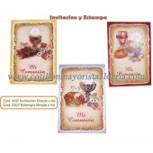 Invitacion Comunion Simple Pergamino (cod 5107)x60