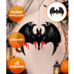 Hallo globo murcielago con sangre  68x144 cm paq x5