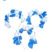 Arg Vincha 7 flores cel y blanco 