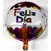Globo Metalizado Feliz dia CHICO 10"
